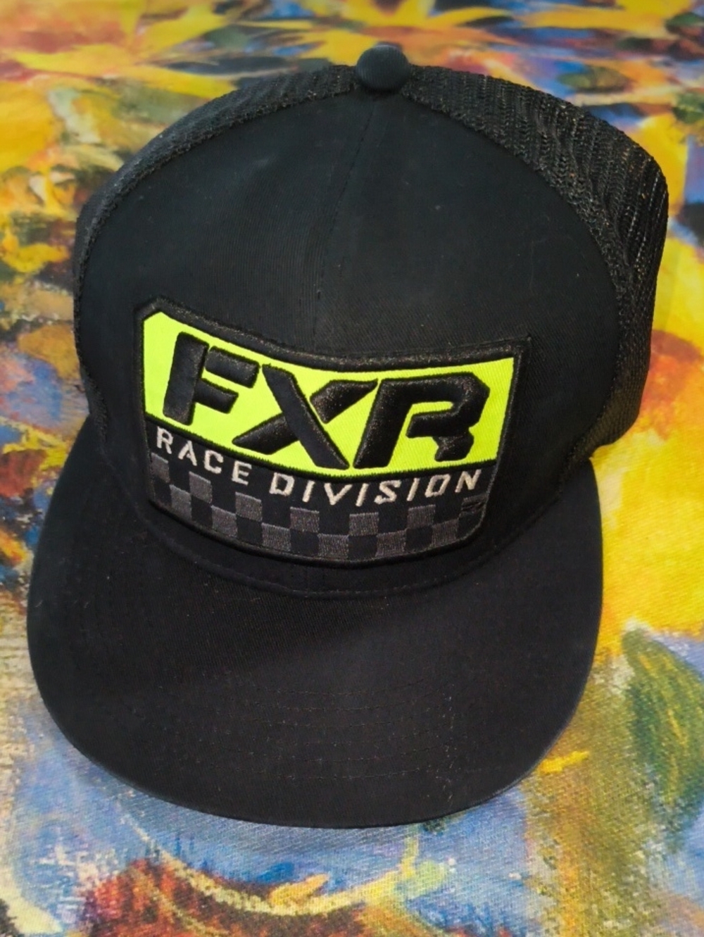 FXR Racing Race Division Embroidered Logo Trucker Meah Snapback Cap Hat OSFM